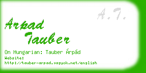 arpad tauber business card